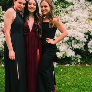 jcrew black prom dress